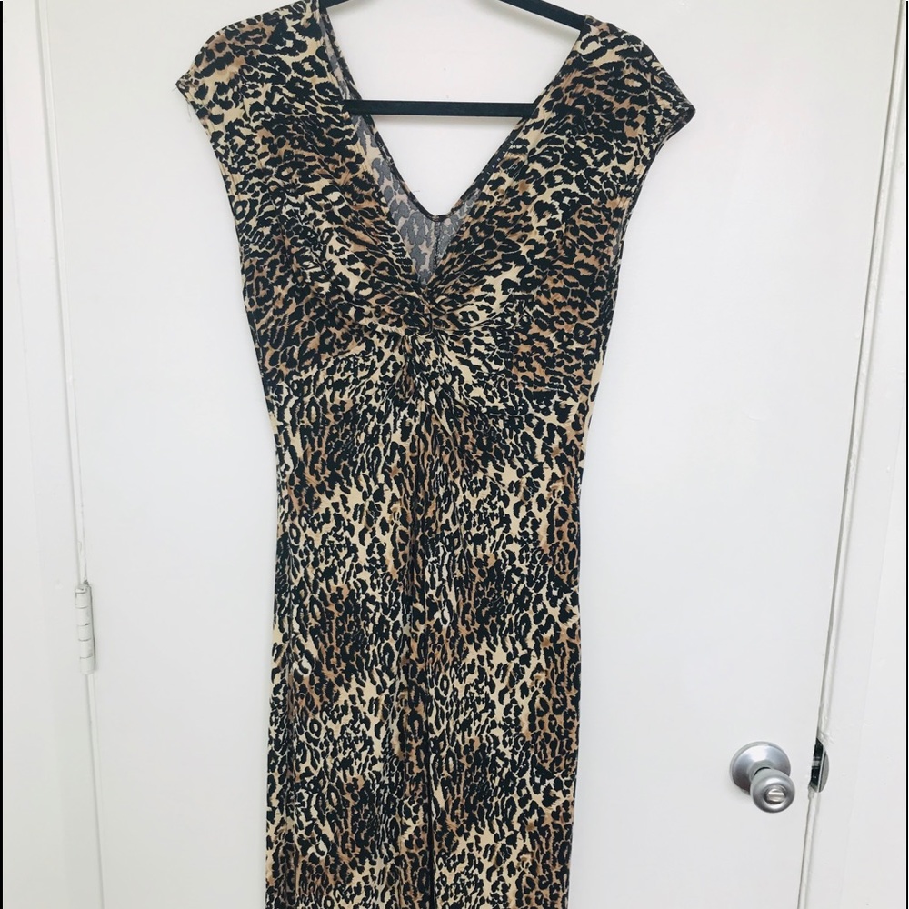 TIANA B. LEOPARD Print Dress Medium